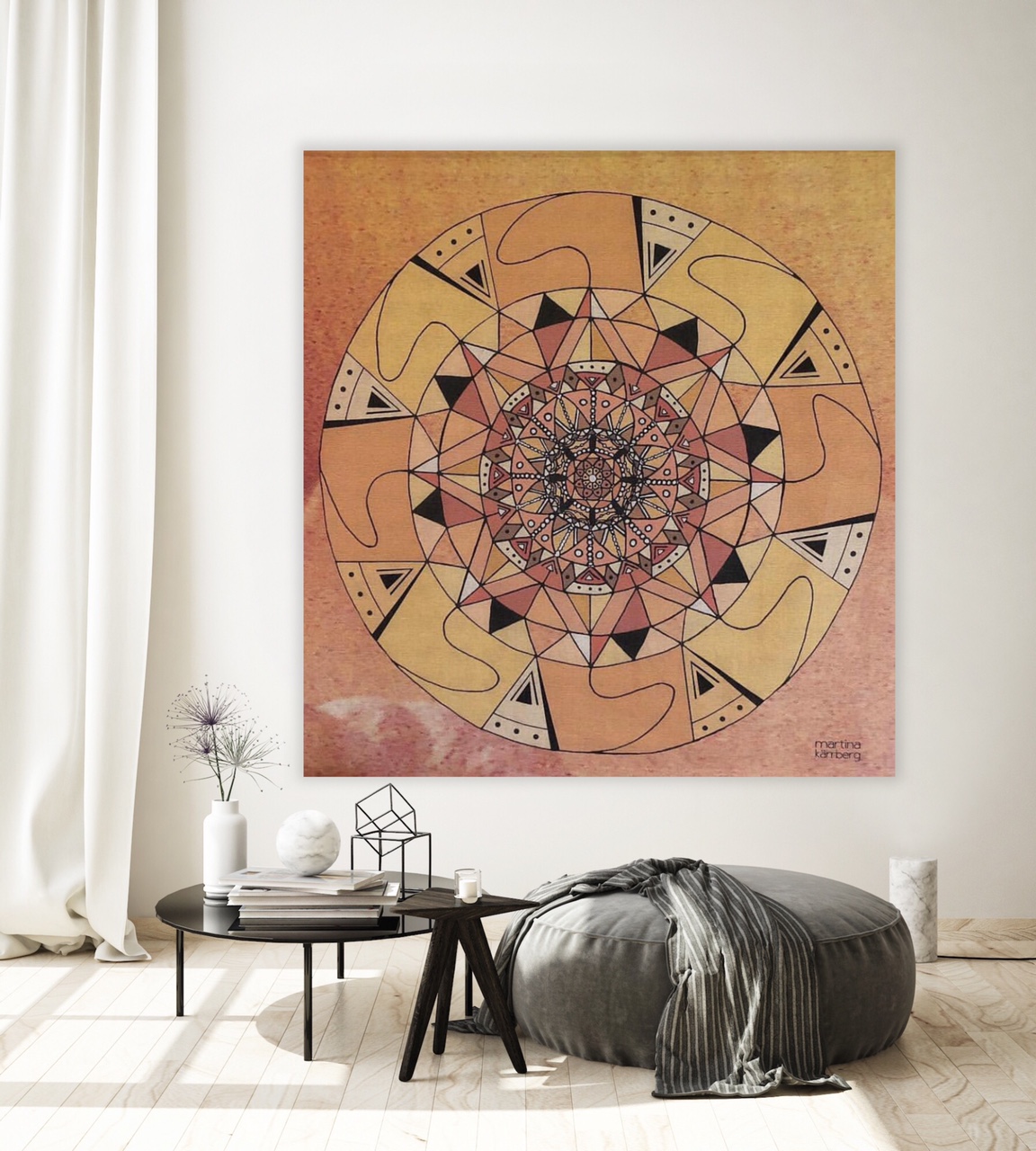 Väggbonad Mandala